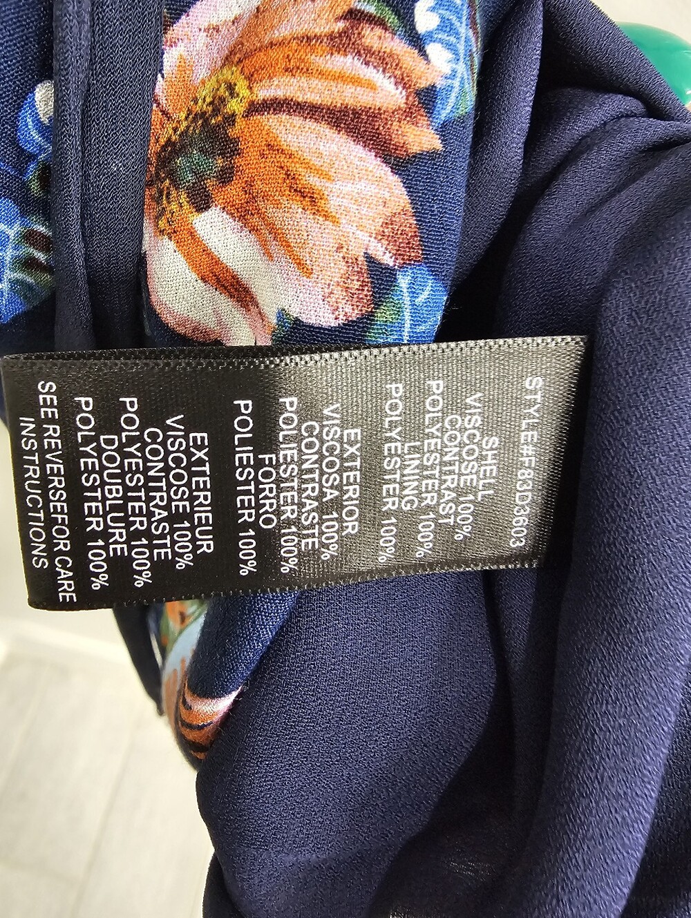 Adelyn Rae Navy Floral High-Low Sundress - Picture 9 of 10